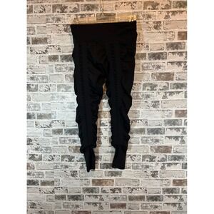 Sweetflexx Resistance Leggings Womens S Black Excellent Ruched High Rise Active